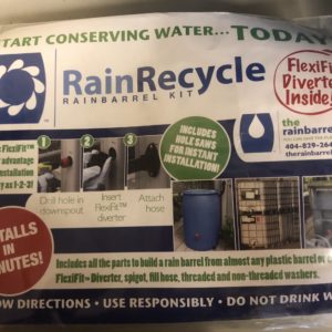 instruction flyer for rain barrel kit