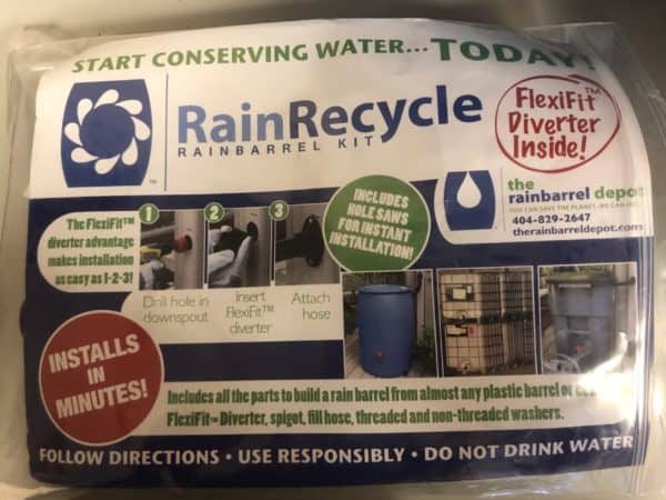 instruction flyer for rain barrel kit