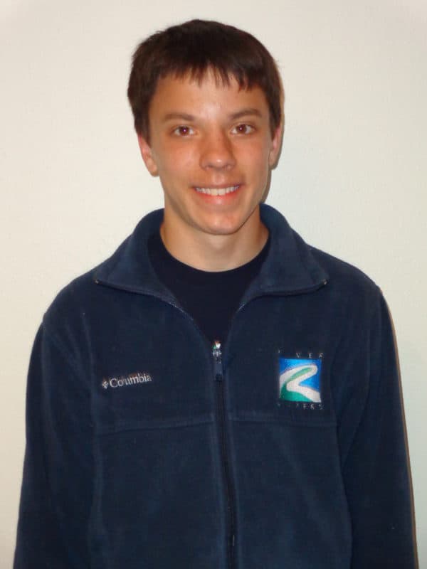 guy in a navy river keepers fleece jacket